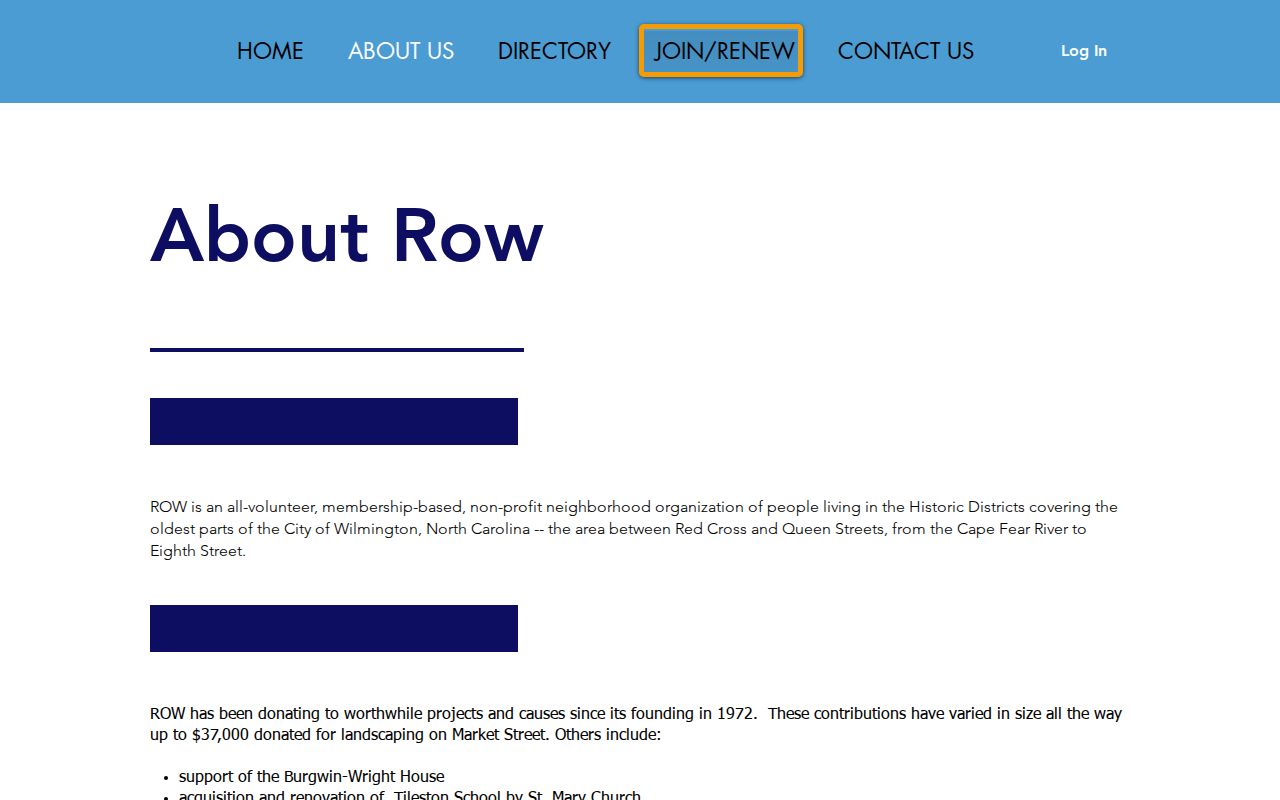 Wilmington neighbors Residents of Old Wilmington association contact page